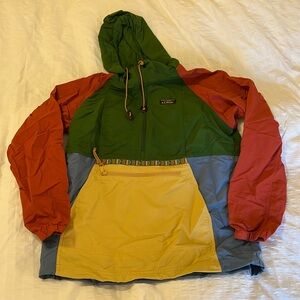 LL Bean Mountain Classic Anorak Colorblocked